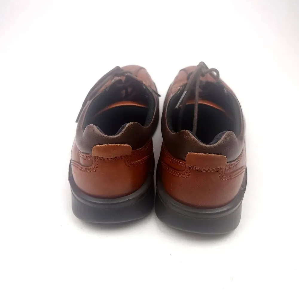 Ecco Neoflexor Mens Brown Leather Casual Oxford Shoes Sz 41 EU - 7-7.5 US